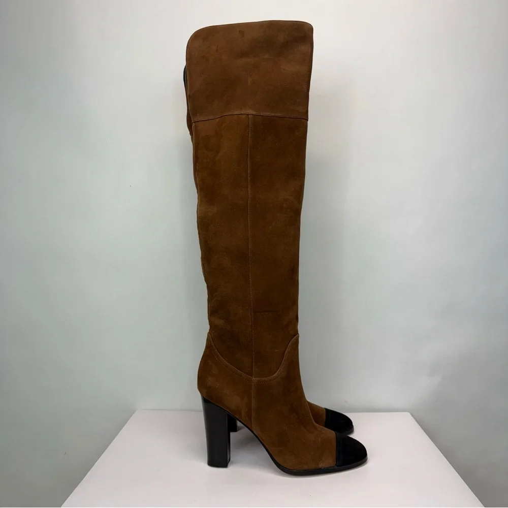 New Veronica Beard Conrad Cap Toe Over the Knee Boot Sz 9